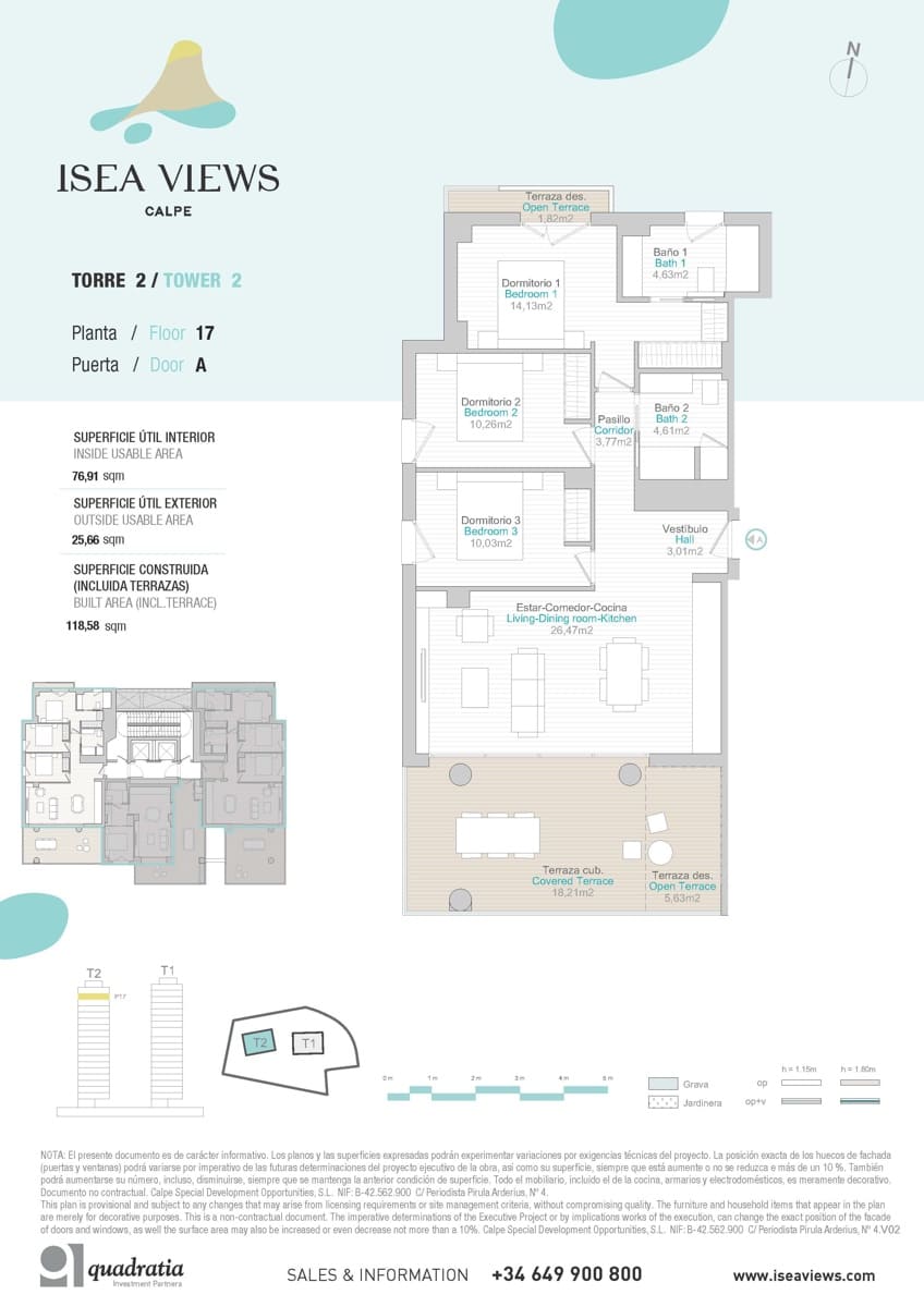 3 sypialnia Apartament na sprzedaż w Calpe / Calp z basenem garażem - 850 000 € (Ref: 7226351)