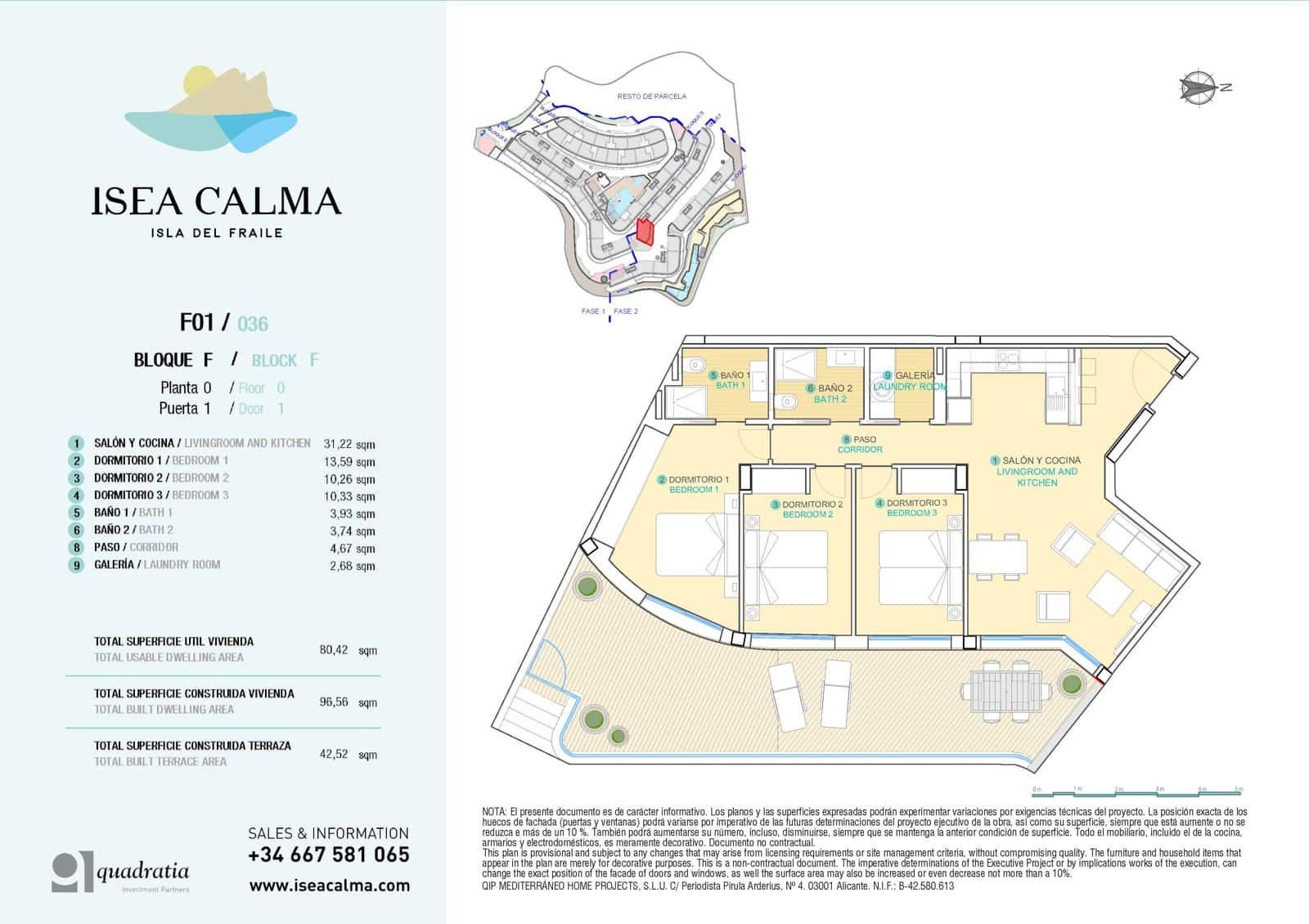 3 camera da letto Appartamento in vendita in Aguilas con piscina garage - 415.500 € (Rif: 8598579)