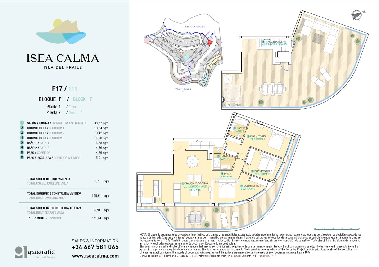 3 soveværelse Penthouse til salg i Aguilas med swimmingpool garage - € 550.000 (Ref: 8600034)
