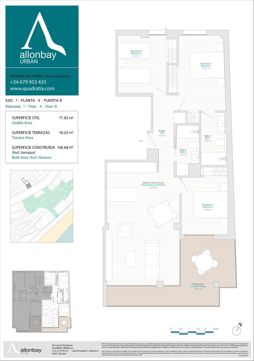 3 Zimmer Apartment zu verkaufen in La Villajoyosa / Vila Joiosa mit Garage - 575.000 € (Ref: 8881080)