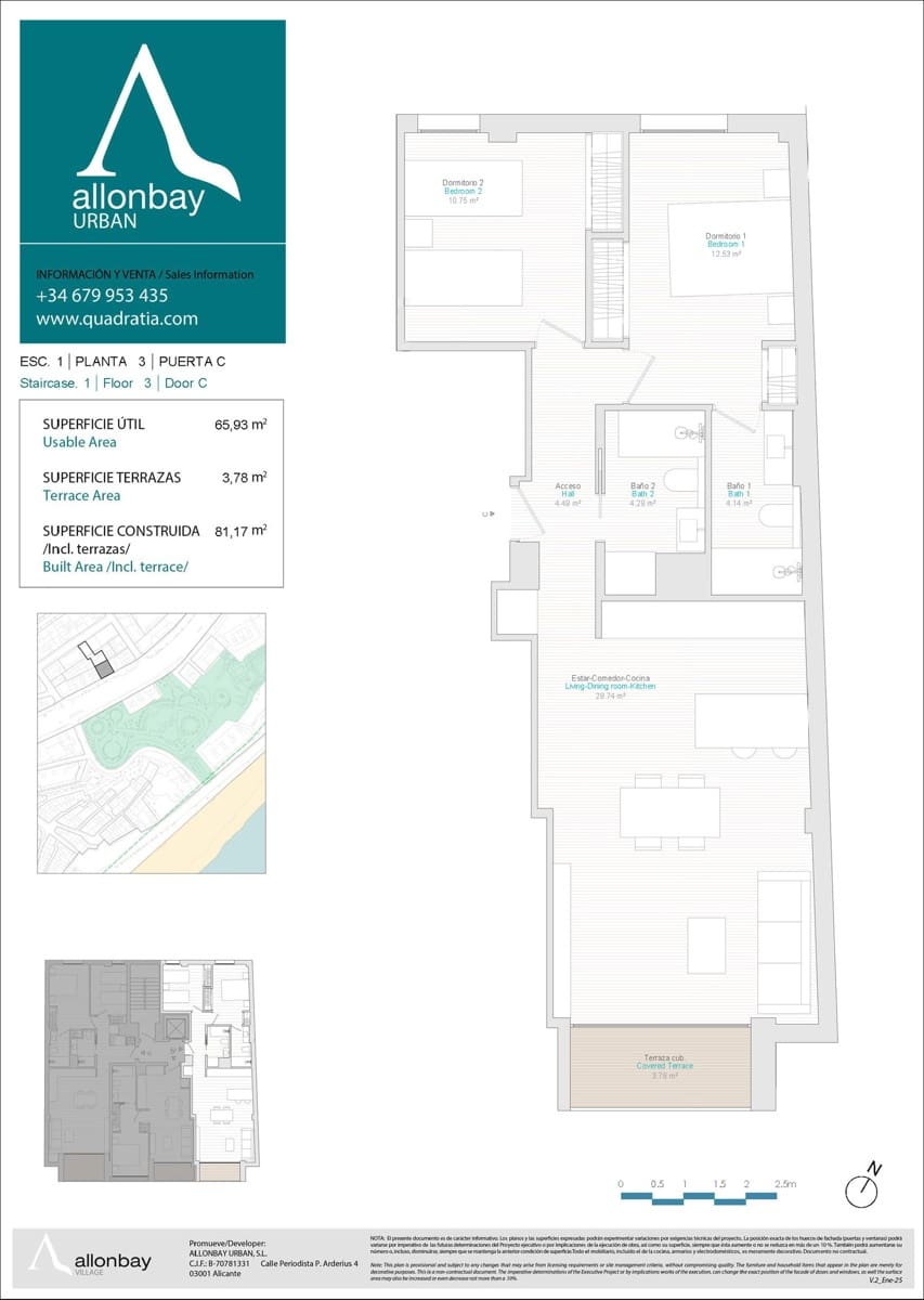 2 bedroom Apartment for sale in La Villajoyosa / Vila Joiosa with garage - € 440,000 (Ref: 8881082)