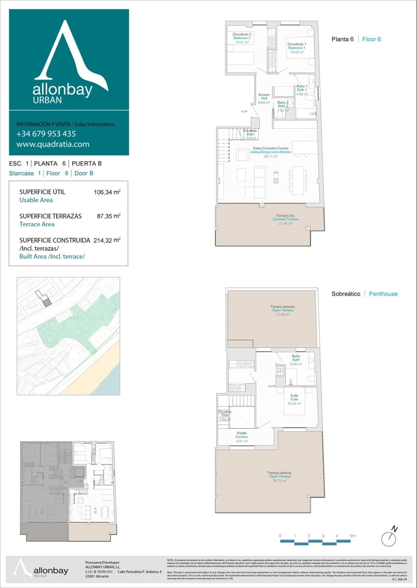 3 soveværelse Penthouse til salg i La Villajoyosa / Vila Joiosa med garage - € 794.700 (Ref: 8884883)
