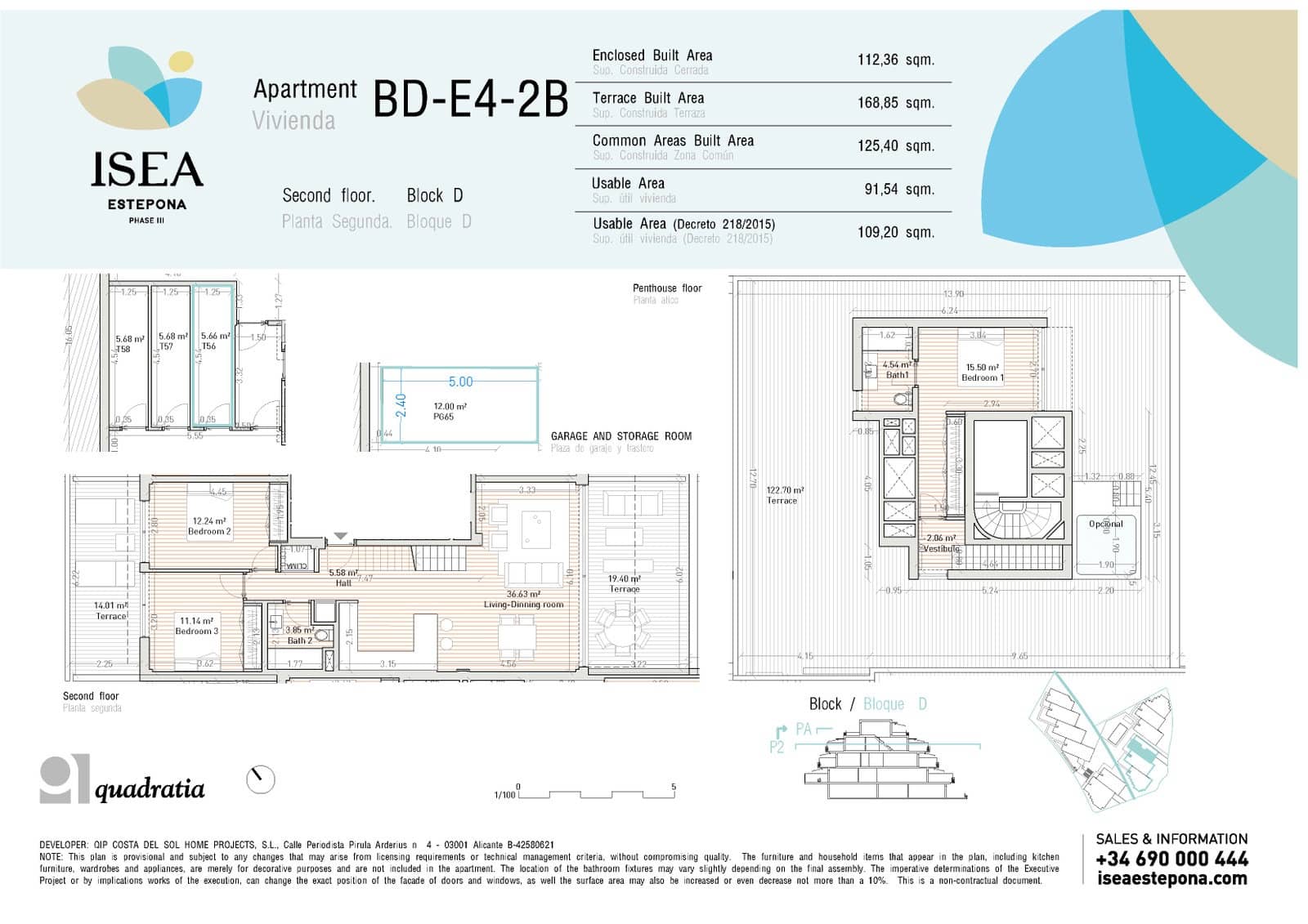 3 sovrum Takvåning till salu i Estepona med pool garage - 605 000 € (Ref: 9118027)