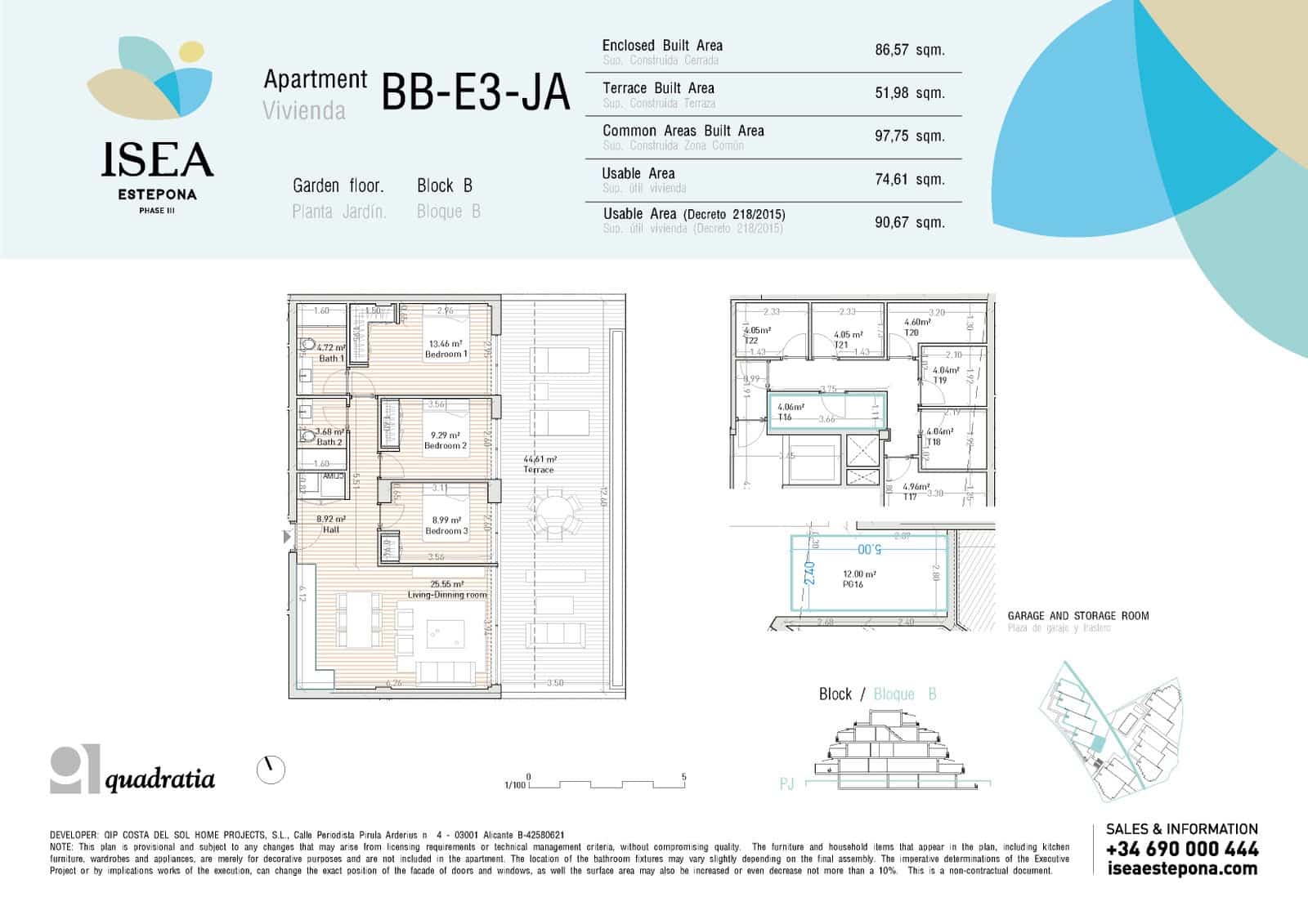3 sovrum Lägenhet till salu i Estepona med pool garage - 405 000 € (Ref: 9118028)