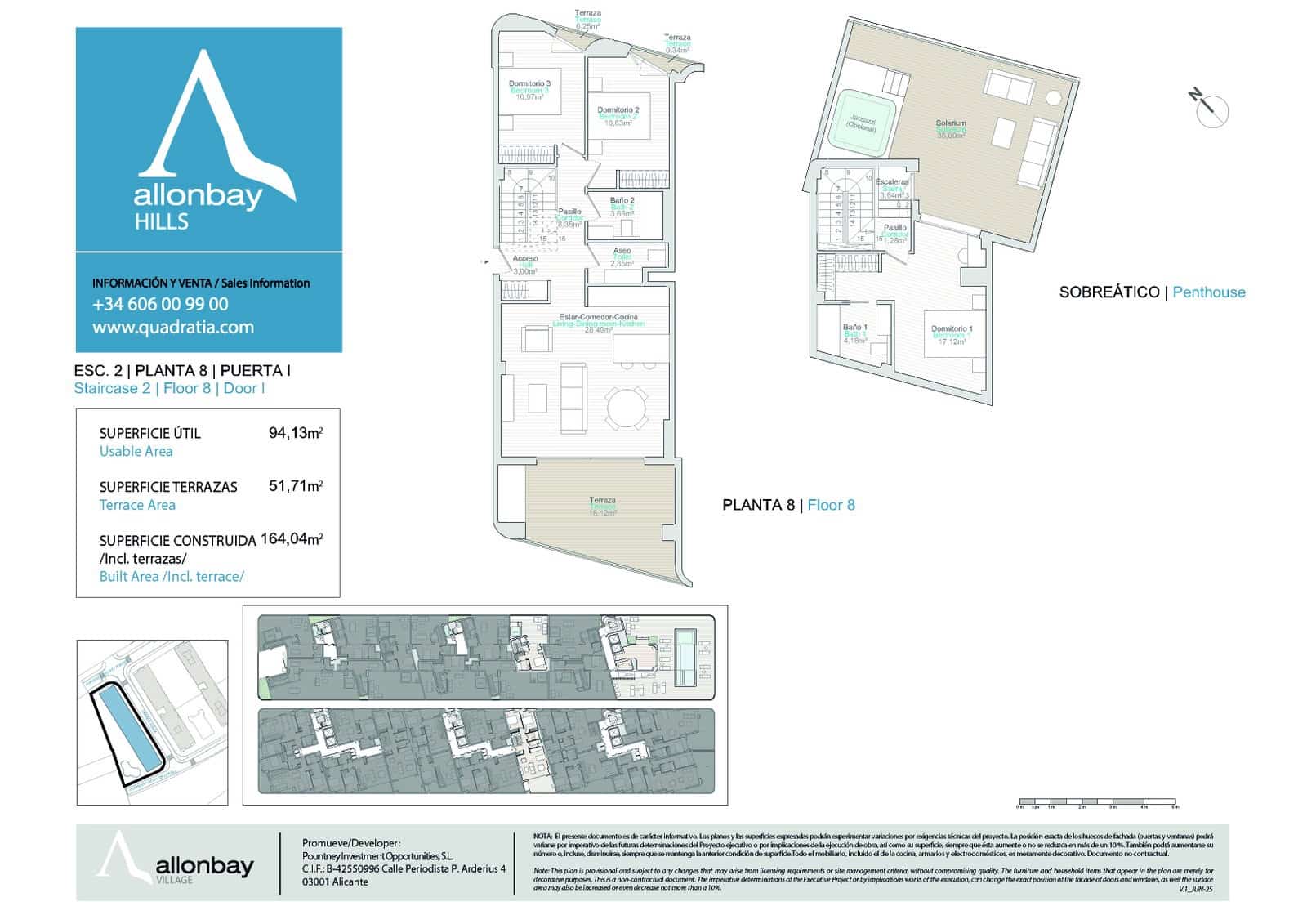 3 sypialnia Penthouse na sprzedaż w La Villajoyosa / Vila Joiosa z basenem garażem - 686 000 € (Ref: 9481431)