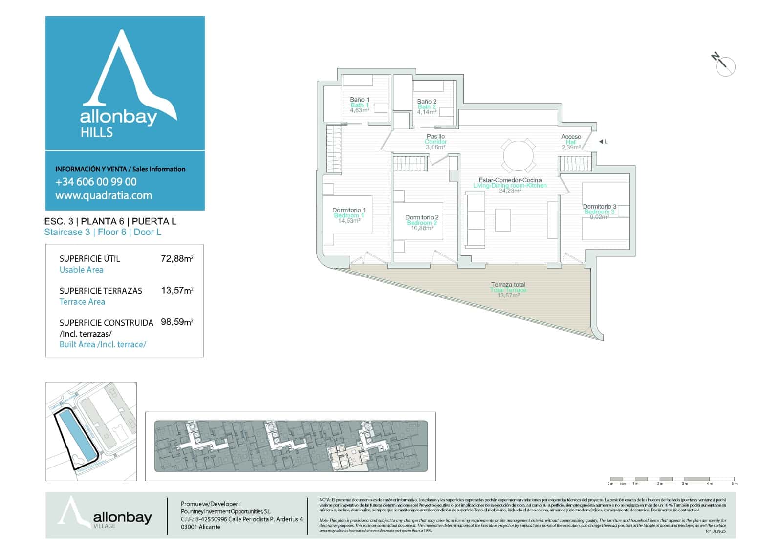 3 bedroom Apartment for sale in La Villajoyosa / Vila Joiosa with pool garage - € 515,000 (Ref: 9481432)