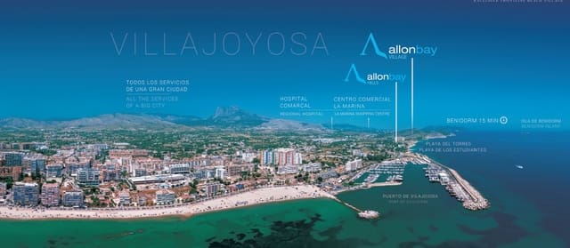 2 makuuhuone Huoneisto myytävänä paikassa La Villajoyosa / Vila Joiosa mukana uima-altaan 
autotalli - 335 000 € (Ref: 9481433)