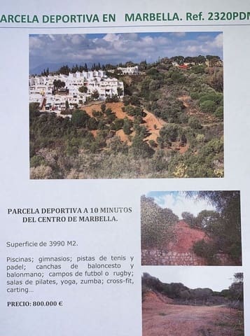 Undeveloped Land for sale in La Reserva, Marbella - € 800,000 (Ref: 7143077)