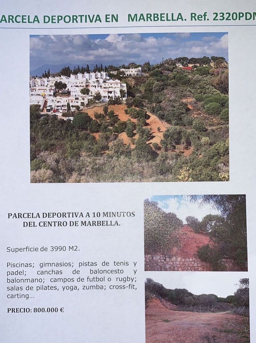 Teren niezagospodarowany na sprzedaż w Marbella - 800 000 € (Ref: 9368009)