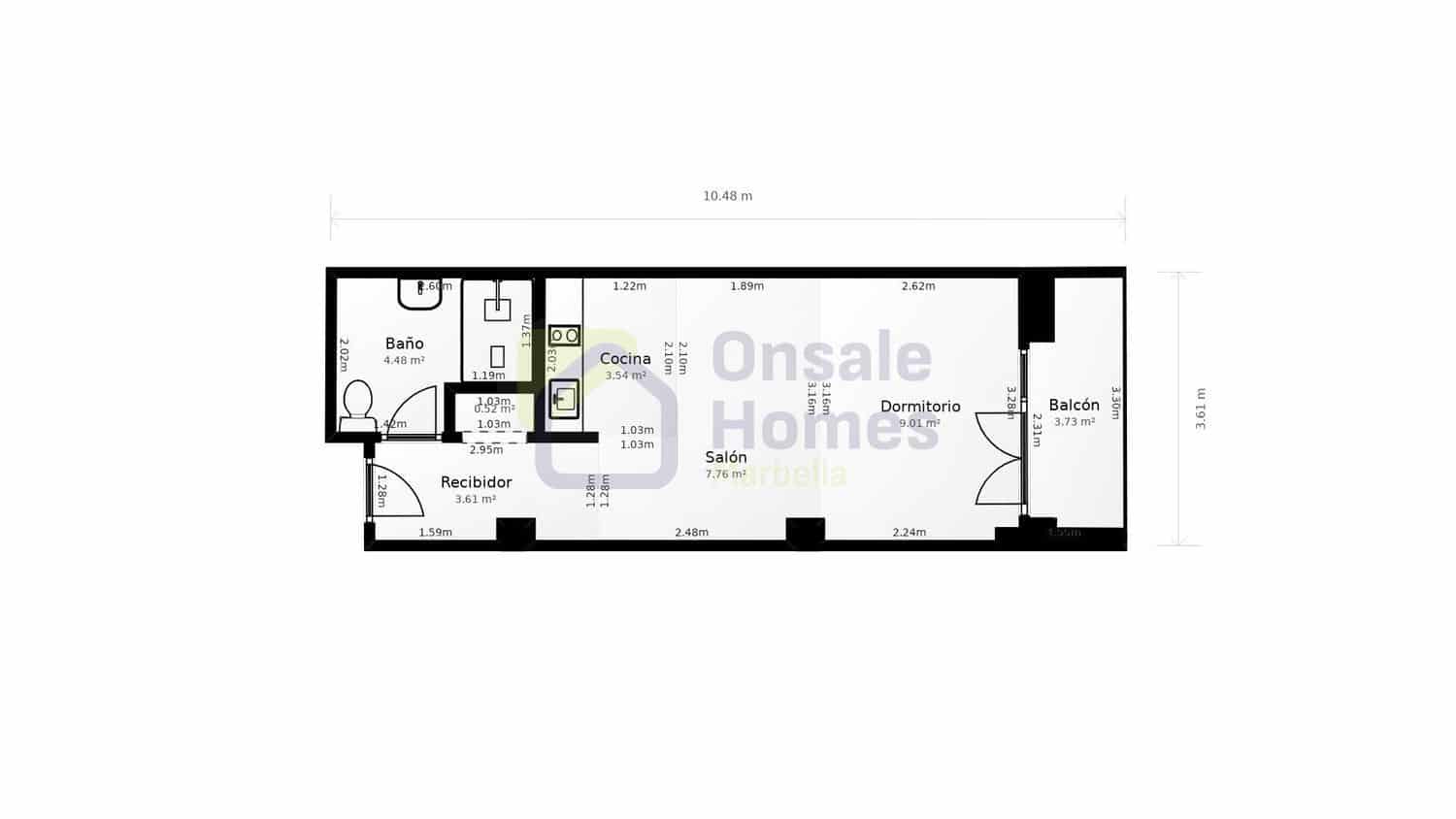 1 soverom Leilighet til salgs i Marbella med garasje - € 315 000 (Ref: 9529219)