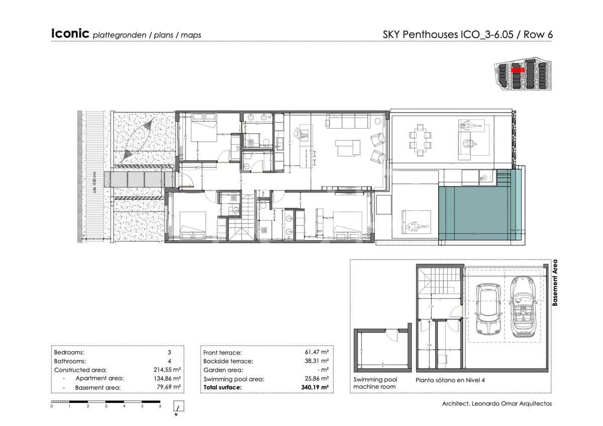 3 sypialnia Dom szeregowy na sprzedaż w Adeje z basenem garażem - 1 595 000 € (Ref: 10034771)