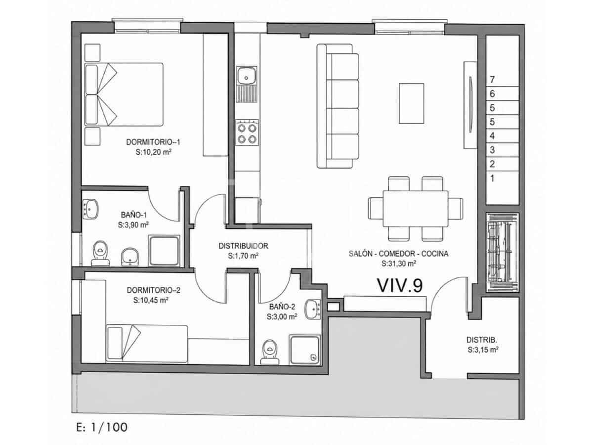 2 chambre Appartement à vendre à Los Realejos - 349 000 € (Ref: 10046605)