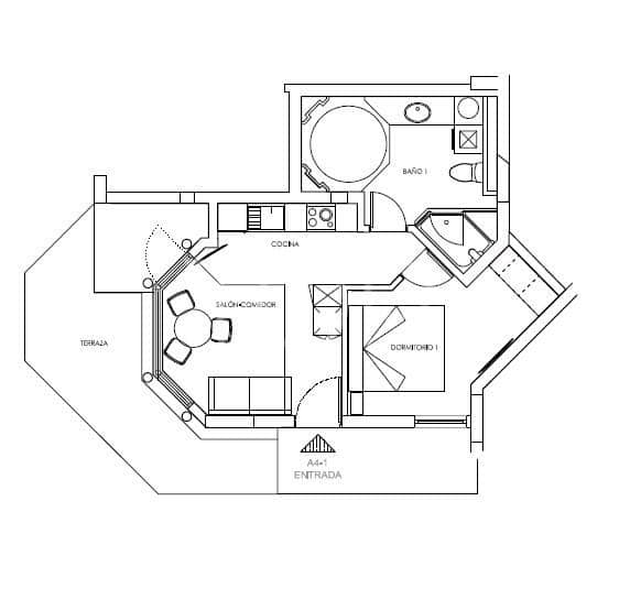1 soveværelse Lejlighed til salg i Los Cristianos med swimmingpool garage - € 359.713 (Ref: 10165926)