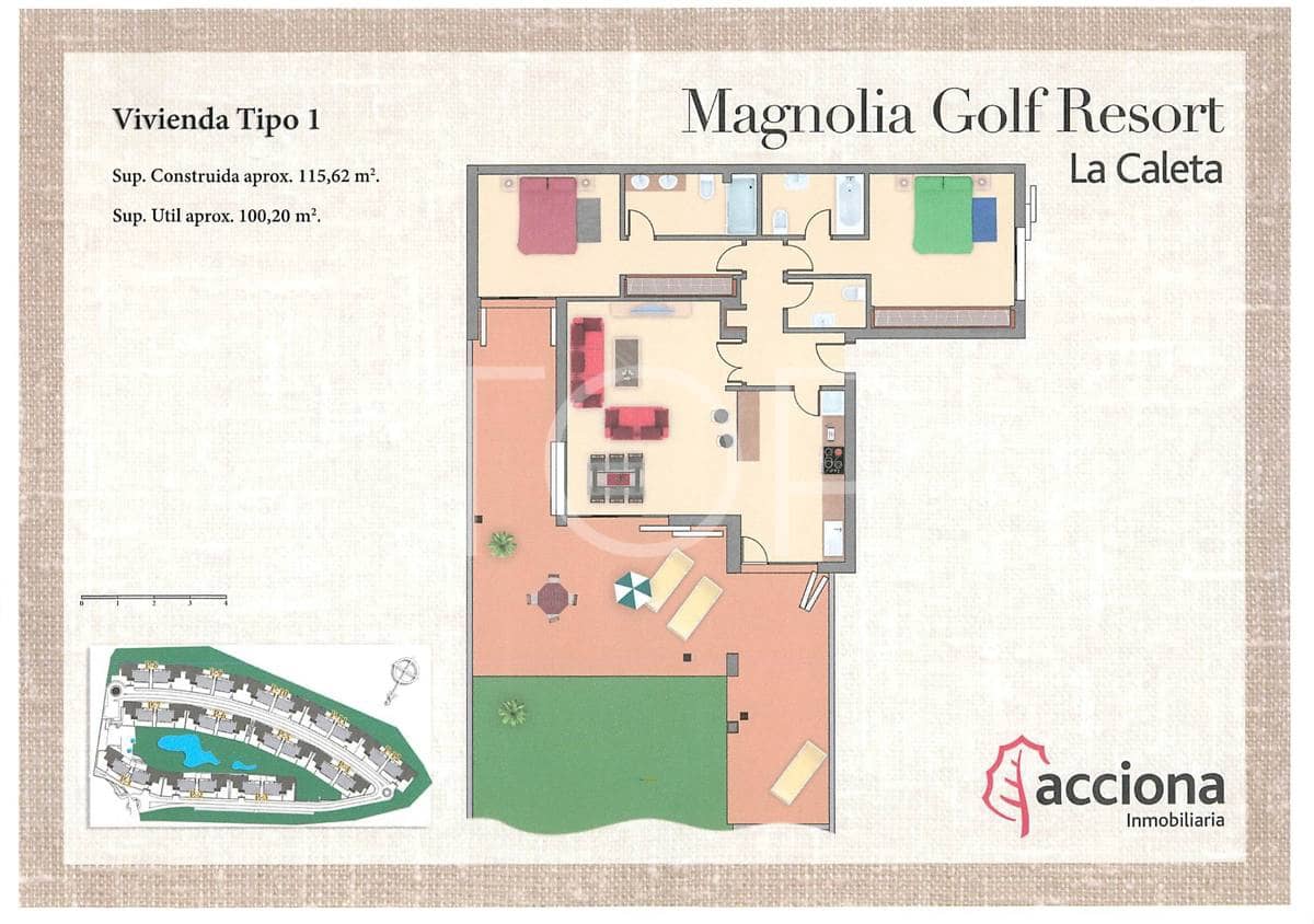 2 sypialnia Mieszkanie na sprzedaż w La Caleta Adeje z basenem garażem - 980 000 € (Ref: 8459266)