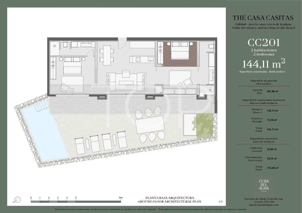 2 soveværelse Byhus til salg i Adeje med swimmingpool - € 1.045.840 (Ref: 8628438)