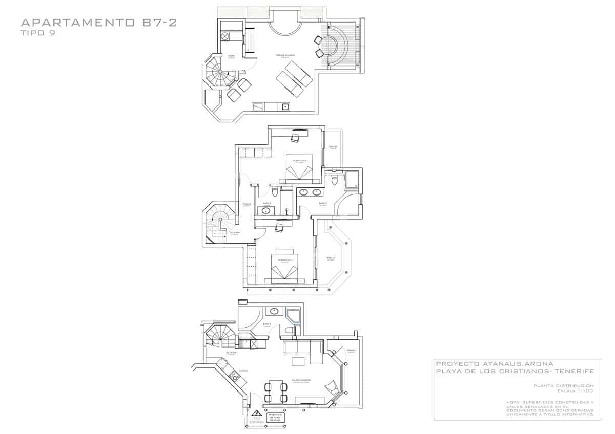 2 slaapkamer Penthouse te koop in Los Cristianos met garage - € 691.130 (Ref: 8953908)