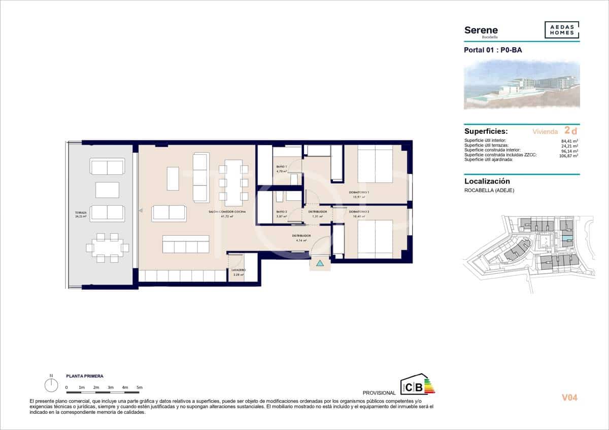 2 soveværelse Lejlighed til salg i Adeje med swimmingpool garage - € 670.000 (Ref: 9064802)