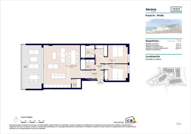 2 chambre Appartement à vendre à Callao Salvaje - Playa Paraíso, Adeje avec piscine garage - 670 000 € (Ref: 9064802)