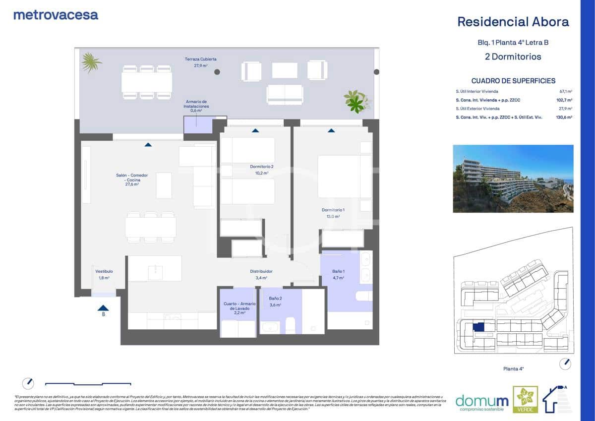 2 quarto Apartamento para venda em Adeje com piscina garagem - 648 285 € (Ref: 9109901)