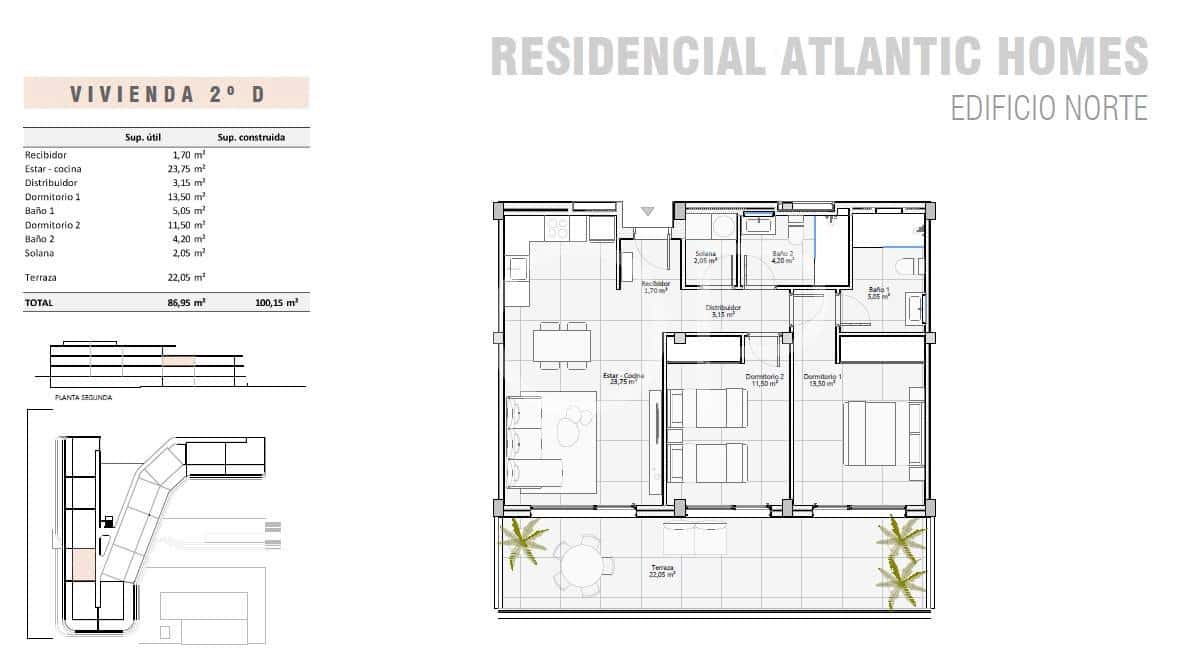 2 soveværelse Penthouse til salg i Fanabe med swimmingpool garage - € 595.000 (Ref: 9151591)