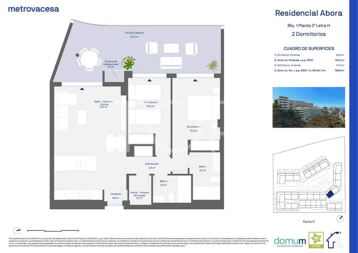 2 slaapkamer Flat te koop in Adeje met zwembad garage - € 606.500 (Ref: 9429036)