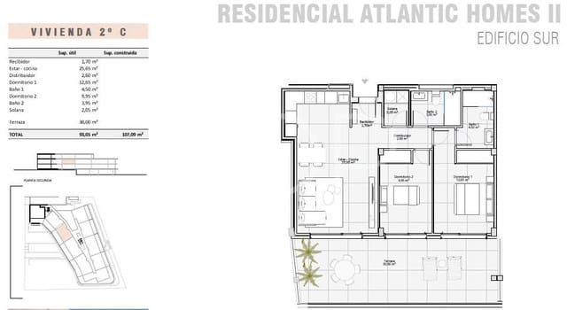 2 slaapkamer Flat te koop in Fañabe, Adeje met zwembad garage - € 670.000 (Ref: 9500789)