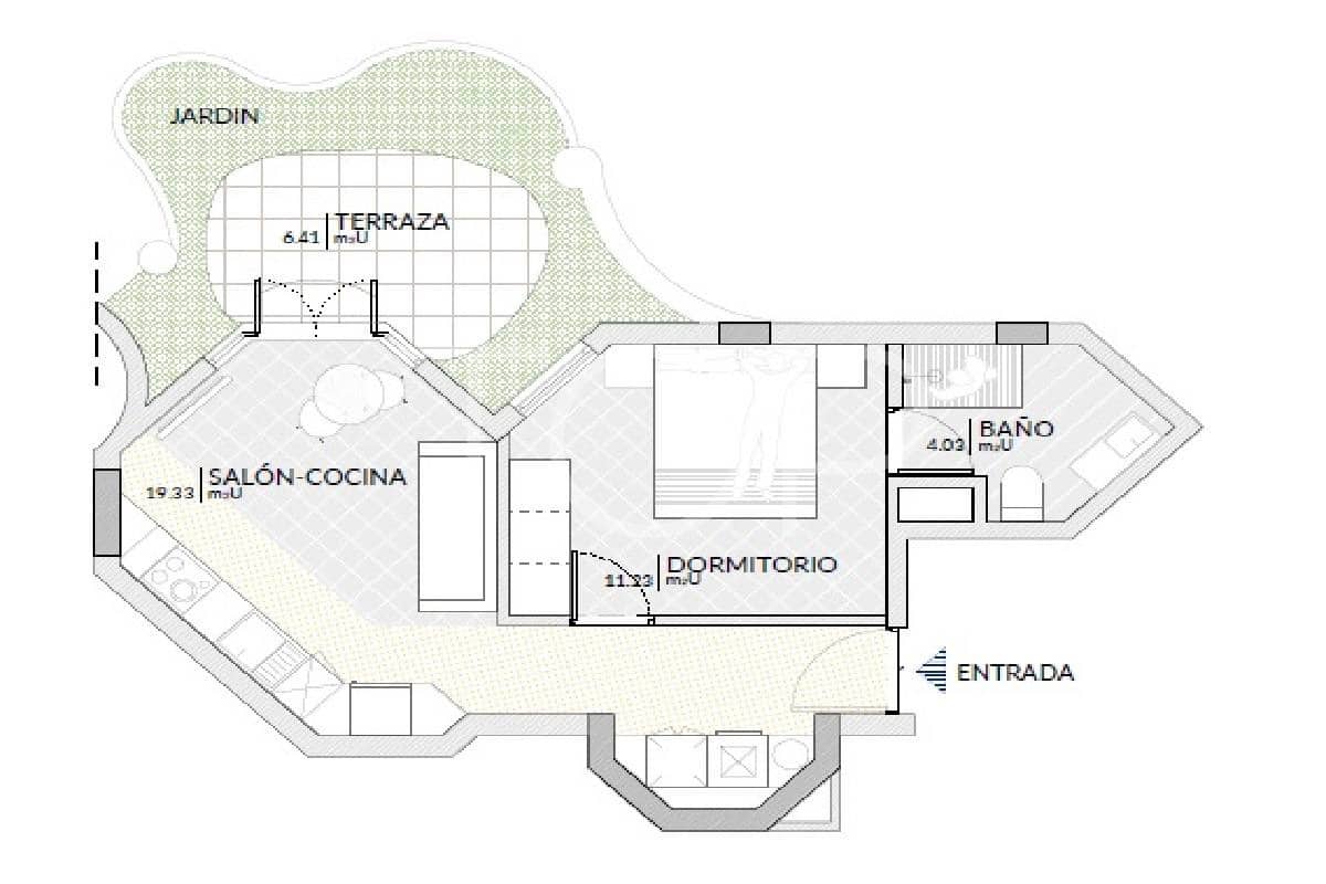 1 camera da letto Appartamento in vendita in Los Cristianos - 266.255 € (Rif: 9654351)