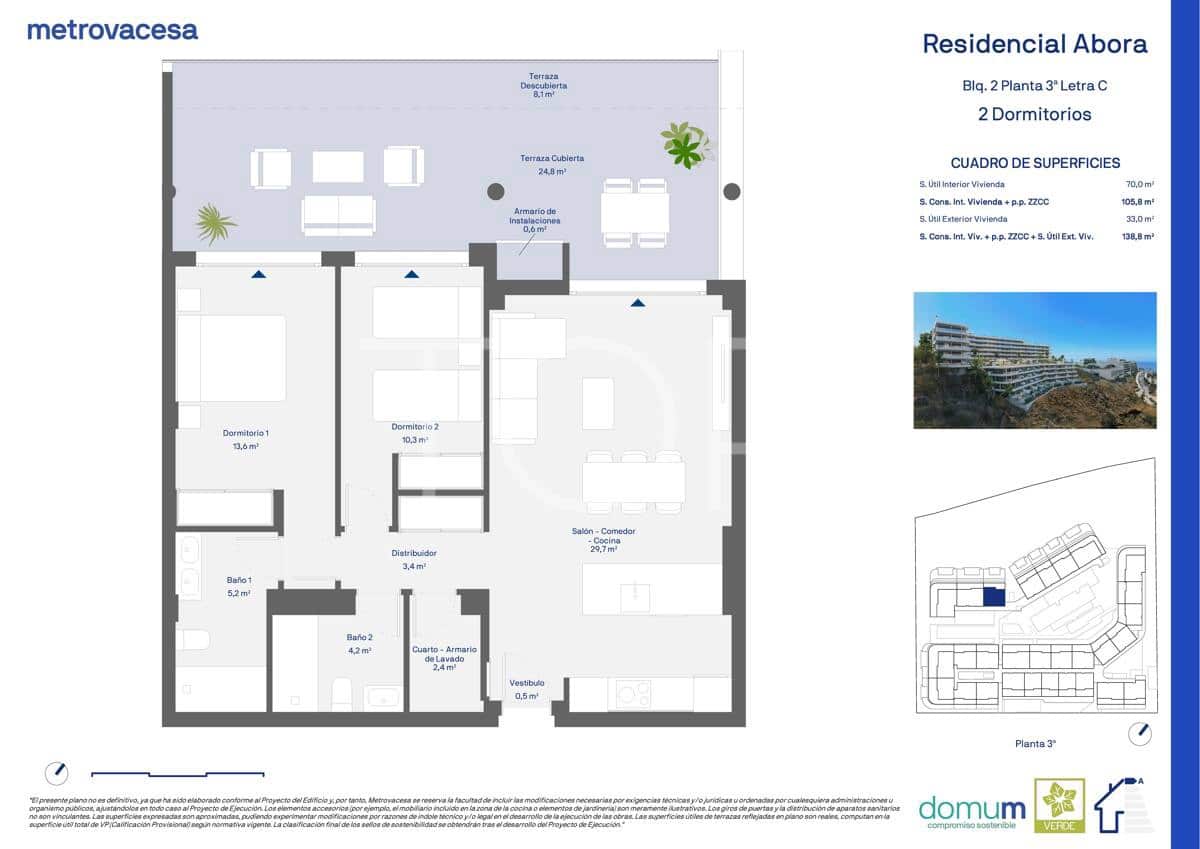 2 makuuhuone Asunto myytävänä paikassa Adeje mukana uima-altaan 
autotalli - 533 280 € (Ref: 9665691)