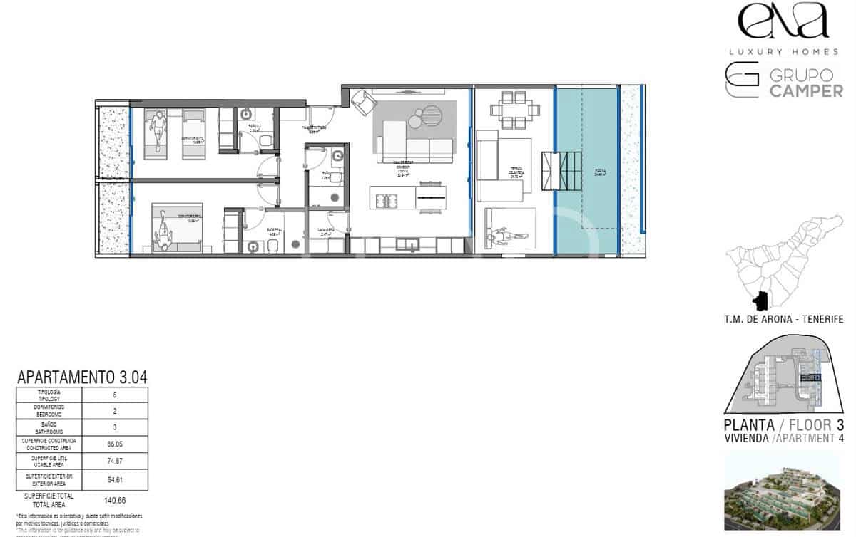 2 soveværelse Lejlighed til salg i Los Cristianos med swimmingpool garage - € 893.475 (Ref: 9685726)