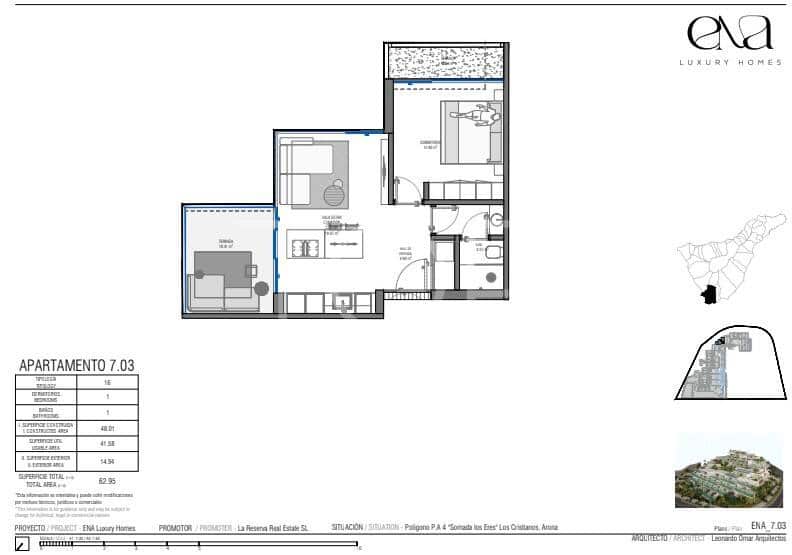1 bedroom Flat for sale in Los Cristianos with pool garage - € 486,000 (Ref: 9751471)