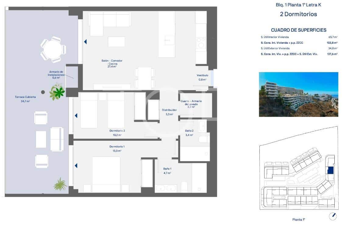 2 Zimmer Wohnung zu verkaufen in Adeje mit Pool Garage - 593.075 € (Ref: 9824350)