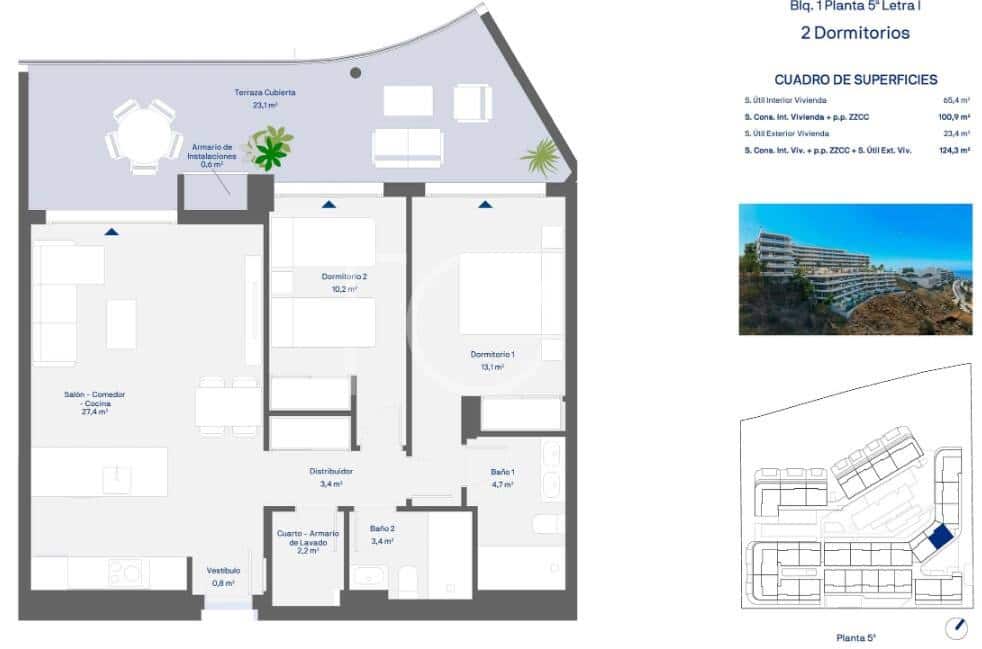 2 Zimmer Wohnung zu verkaufen in Adeje mit Pool Garage - 671.800 € (Ref: 9824351)