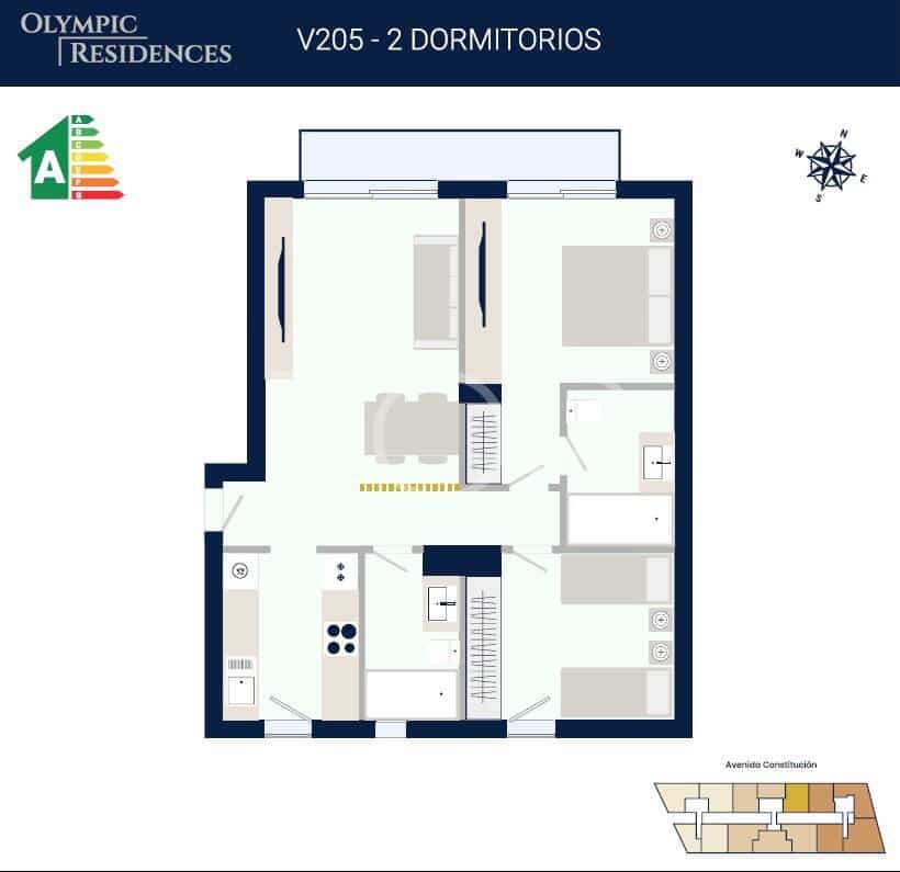 2 soverom Leilighet til salgs i Adeje med garasje - € 377 600 (Ref: 9893583)