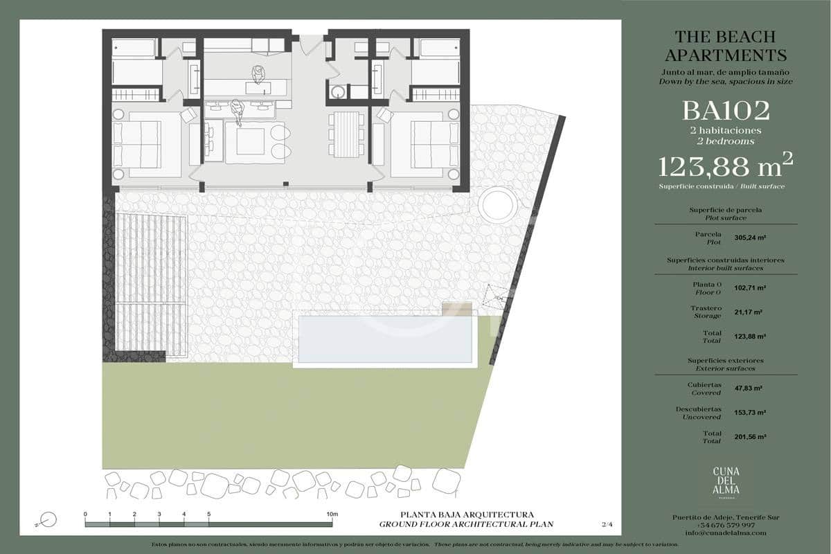 2 quarto Apartamento para venda em Adeje com piscina garagem - 1 240 223 € (Ref: 9921512)