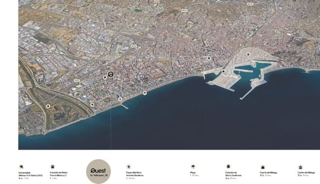 Piso de 2 habitaciones en Málaga ciudad en venta con piscina garaje - 474.000 € (Ref: 9604580)