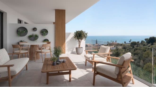 Piso de 2 habitaciones en Benajarafe en venta con piscina garaje - 392.000 € (Ref: 9996607)