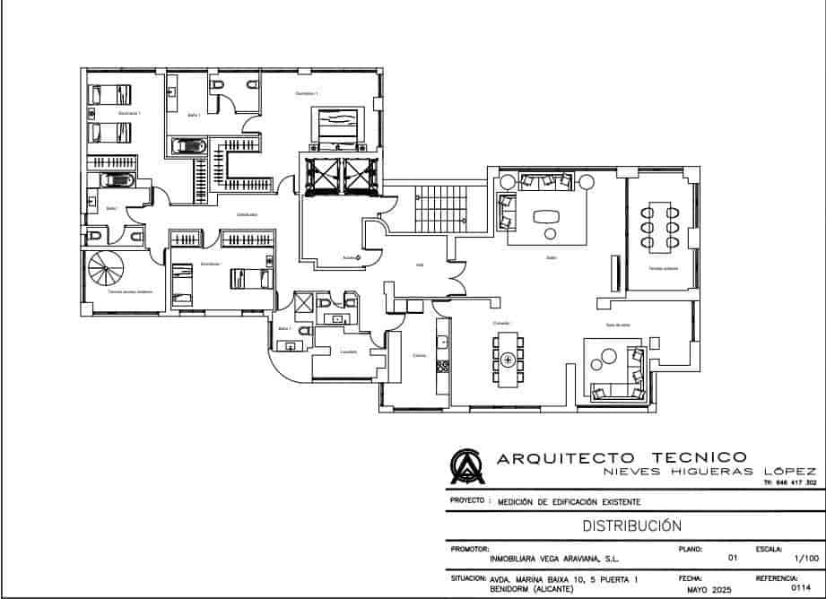 3 soverom Penthouse til salgs i Benidorm med svømmebasseng garasje - € 995 000 (Ref: 9348939)