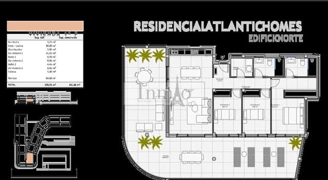 2 soveværelse Lejlighed til salg i Costa Adeje, Adeje med swimmingpool garage - € 585.000 (Ref: 7419955)