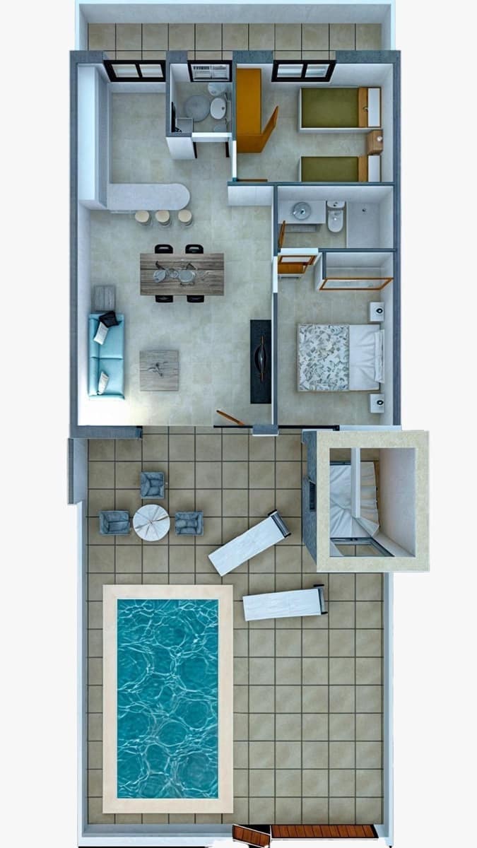 2 soveværelse Villa til salg i Las Palas med swimmingpool - € 186.300 (Ref: 10130820)