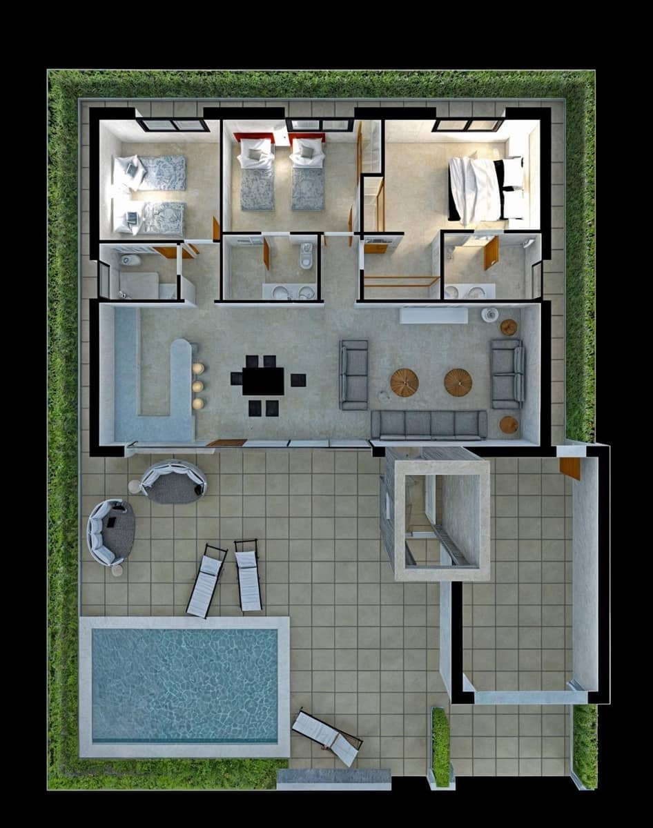 3 soveværelse Villa til salg i La Pinilla med swimmingpool - € 379.845 (Ref: 10130822)