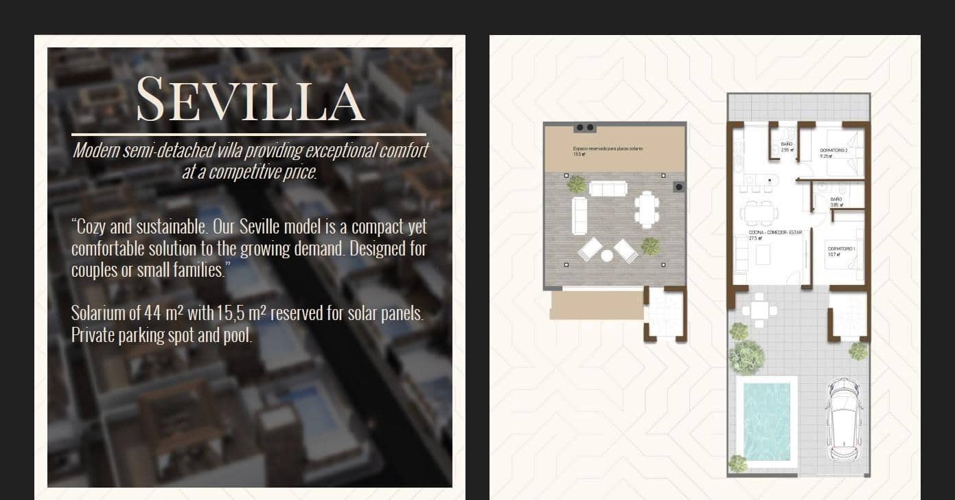 2 sovrum Villa till salu i Fuente Alamo de Murcia med pool - 186 300 € (Ref: 9296014)