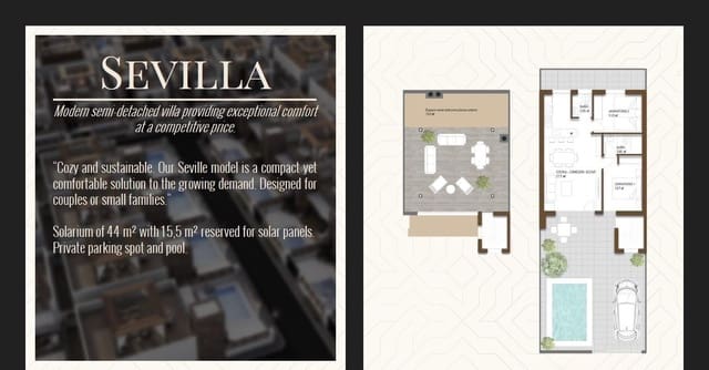 2 sovrum Villa till salu i Fuente Alamo de Murcia med pool - 186 300 € (Ref: 9296014)