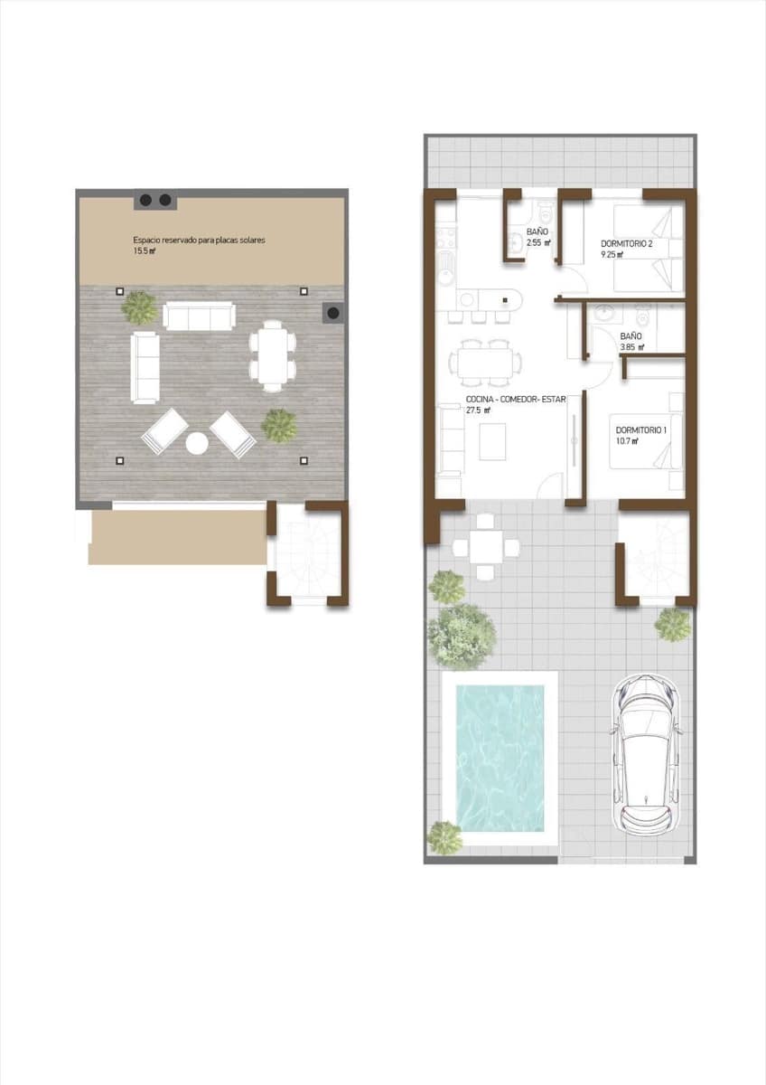 2 sovrum Villa till salu i Fuente Alamo de Murcia med pool - 186 300 € (Ref: 9296014)