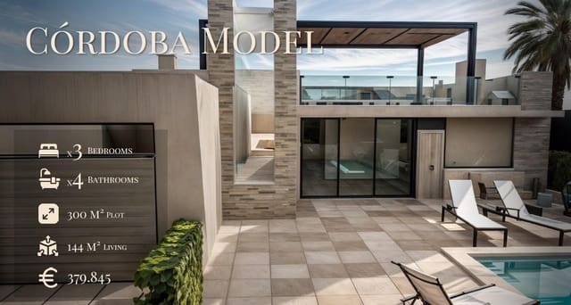 3 sovrum Villa till salu i Fuente Alamo de Murcia med pool - 379 845 € (Ref: 9296037)