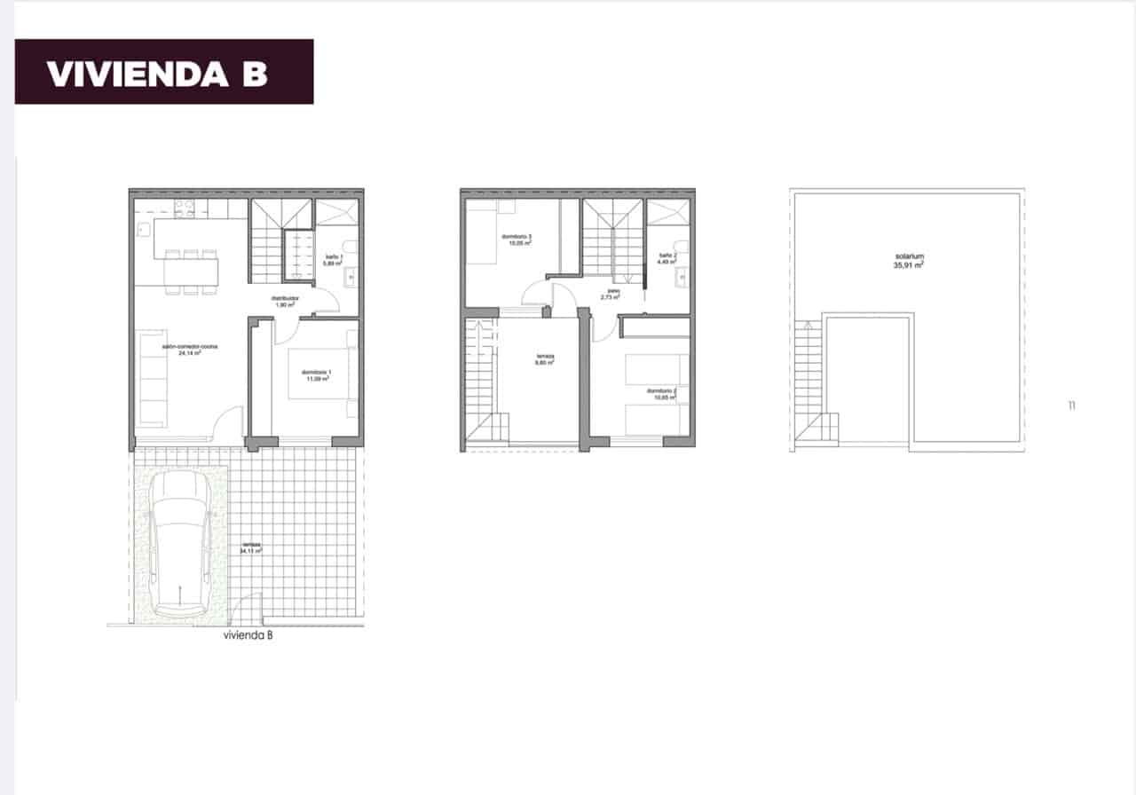 3 chambre Maison de Ville à vendre à Pilar de la Horadada avec piscine - 285 500 € (Ref: 9664331)