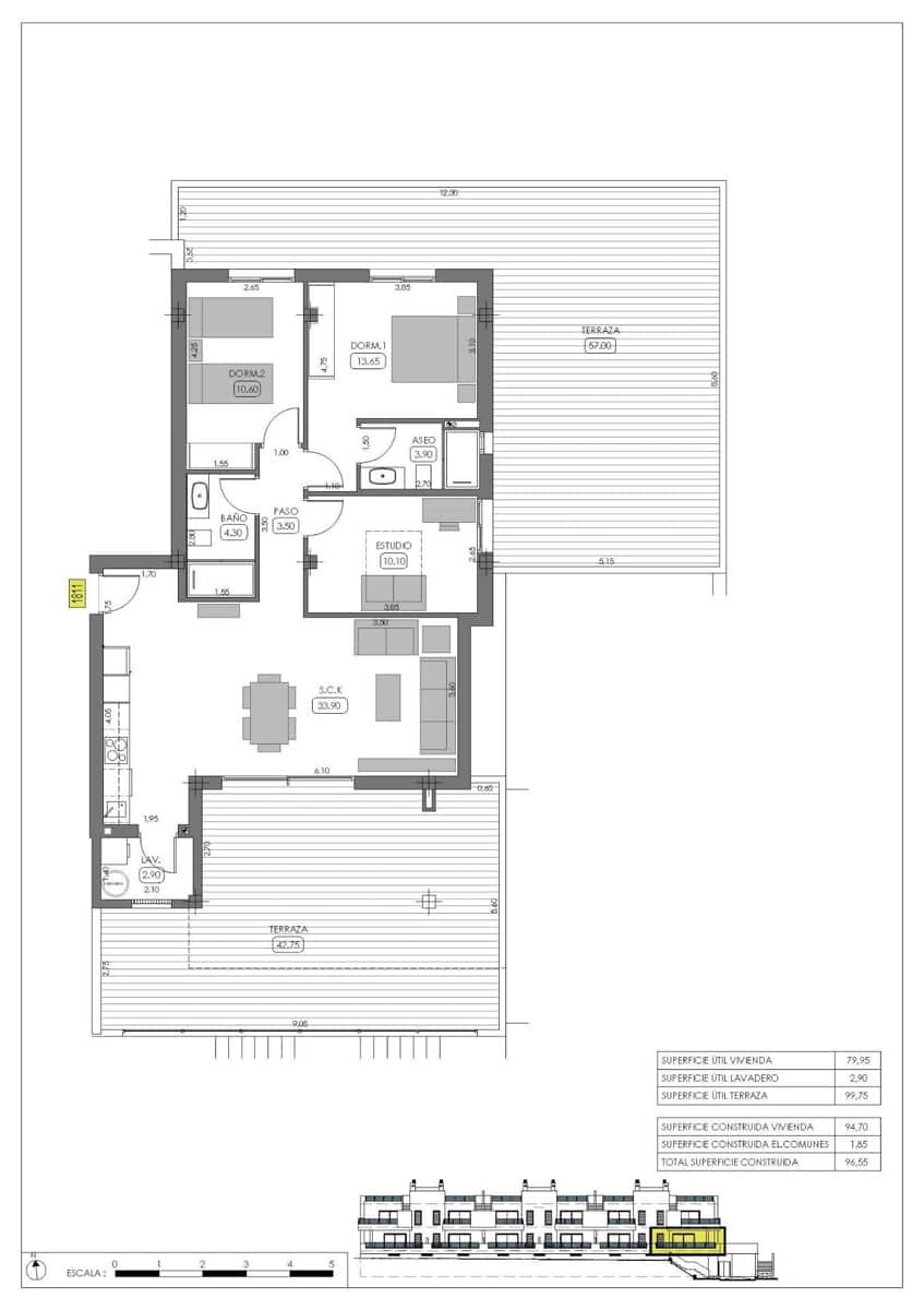 3 soveværelse Bungalow til salg i Algorfa med swimmingpool - € 349.000 (Ref: 9849884)