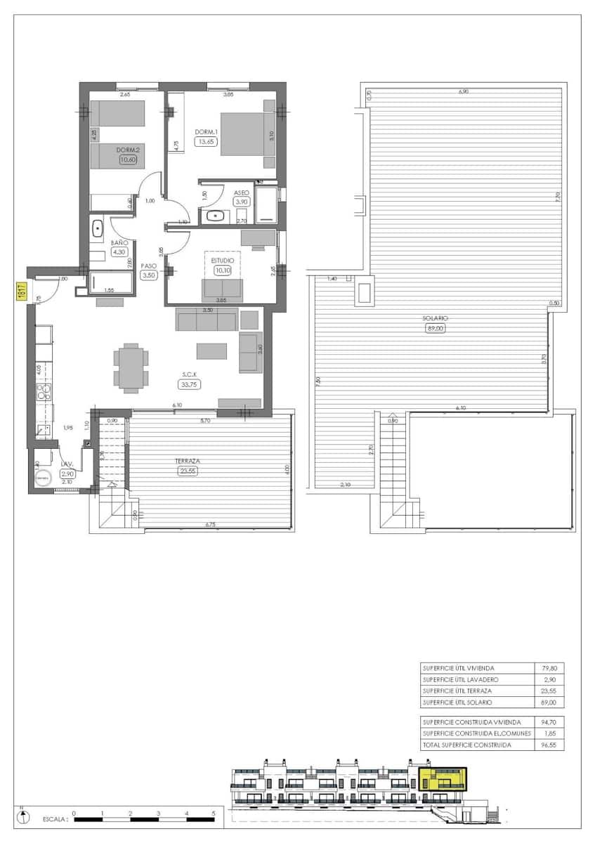 3 soveværelse Bungalow til salg i Algorfa med swimmingpool - € 365.000 (Ref: 9849886)