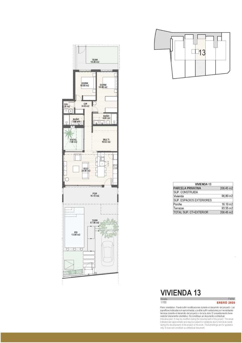 3 makuuhuone Bungalow myytävänä paikassa Pilar de la Horadada mukana uima-altaan 
autotalli - 445 000 € (Ref: 9991981)
