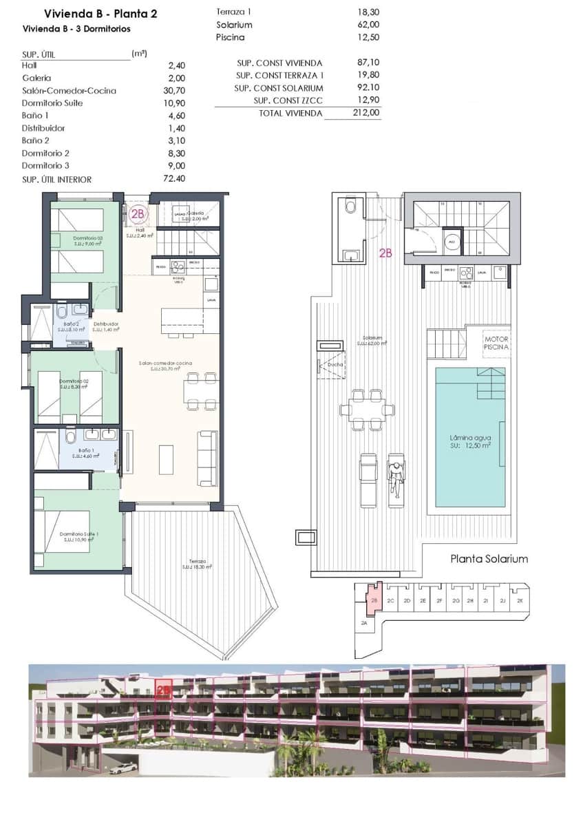 3 quarto Penthouse para venda em Benijofar com piscina - 425 000 € (Ref: 9991982)