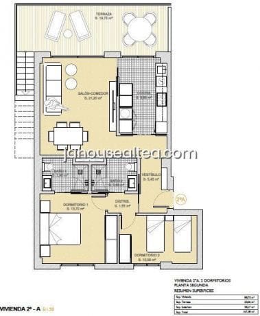 2 bedroom Penthouse for sale in Finestrat with pool garage - € 425,000 (Ref: 7868856)